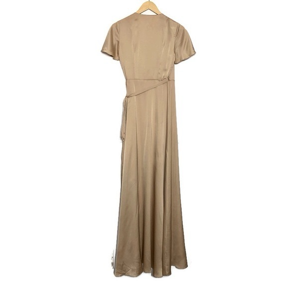 SHOW ME YOUR MUMU Noelle Wrap Maxi Dress in Tan - Picture 4 of 8